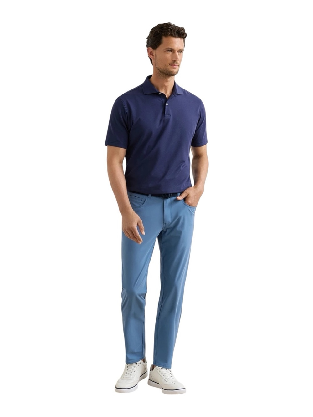 Peter Millar Bingham Performance Five-Pocket Pants‎ Storm Blue Men’s 35x30